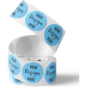 NCTY 150 Custom Circle Roll BOPP Labels ، ملصق مخصص ، نص مخصص ، صورة ، ملصق شعار للأعمال ، الحفلات ، الزفاف والاستحمام الطفل اللمعان/اللامع (دائرة 2 بوصة) ،؟ in Kuwait