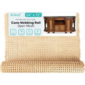Rattan Cane Webbing Roll 24" Wide - Open Mesh Woven Cane Material for Chair Caning, DIY Furniture, Cabinet Repairs, and Replacement Kits (2'x6') in Saudi Arabia