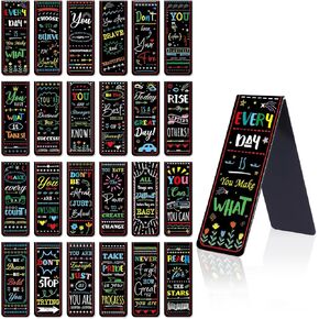 Inspirational Magnetic Bookmarks Gifts for Women Men, 48 PCS Bulk Bookmarks Motivational Magnet Clips for Reading Lovers, Encouragement Book Marks Gift Set for Teens, Teachers, Book Lovers in Saudi Arabia