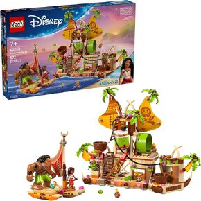 Lego Disney Moana 2 Kakamora Barge Kids Toy - Play Play Building مجموعة للأولاد والبنات ، الذين تتراوح أعمارهم بين 7 سنوات - 9 شخصيات ، بما في ذلك Moana و Maui و Kotu و Heihei - فكرة هدية لأعياد الميلاد - 43258 in Kuwait