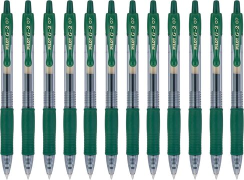 PILOT G2 Premium Refillable & Retractable Rolling Ball Gel Pens, 0.7mm Fine Point, Hunter Green Ink, 12 Pack in Saudi Arabia