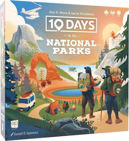 10 أيام في لعبة National Parks Board - المشي لمسافات طويلة أو القارب أو الطيران أو القيادة إلى المعالم الأمريكية ذات المناظر الخلابة. لعبة صياغة البطاقات وإدارة اليدين سهلة التعلم ، تتراوح أعمارهم بين 8+ ، 2-4 لاعبين ، من قبل ألعاب OP in Saudi Arabia
