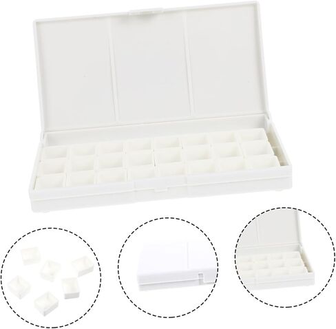 DOITOOL Paint Palette Watercolor Pad Paint Tray Pigment Storage Box Compartment DIY Painting Craft Simple Elegant Design in Saudi Arabia