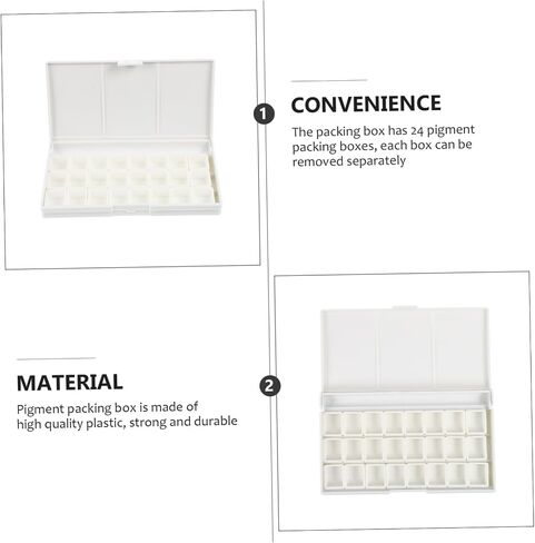 DOITOOL Paint Palette Watercolor Pad Paint Tray Pigment Storage Box Compartment DIY Painting Craft Simple Elegant Design in Saudi Arabia