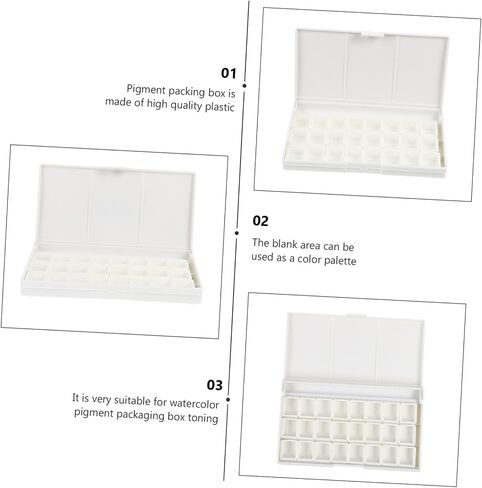 DOITOOL Paint Palette Watercolor Pad Paint Tray Pigment Storage Box Compartment DIY Painting Craft Simple Elegant Design in Saudi Arabia