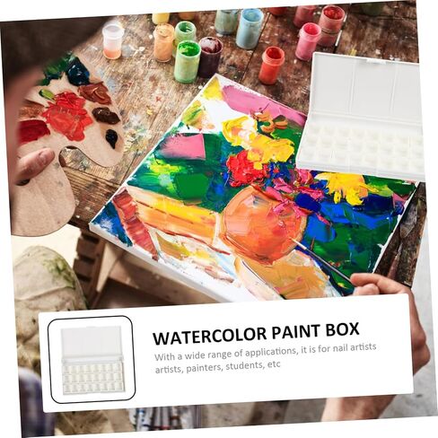 DOITOOL Paint Palette Watercolor Pad Paint Tray Pigment Storage Box Compartment DIY Painting Craft Simple Elegant Design in Saudi Arabia