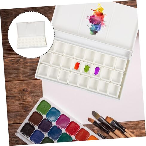 DOITOOL Paint Palette Watercolor Pad Paint Tray Pigment Storage Box Compartment DIY Painting Craft Simple Elegant Design in Saudi Arabia