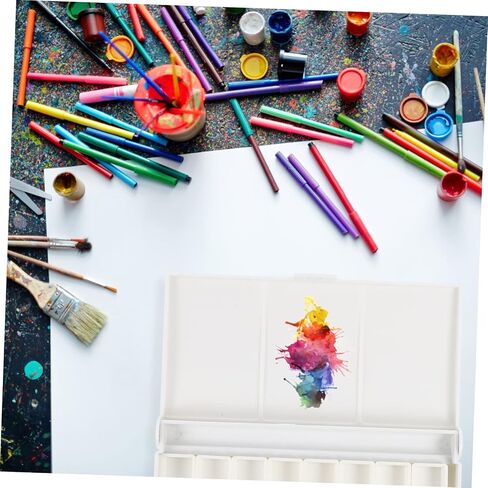 DOITOOL Paint Palette Watercolor Pad Paint Tray Pigment Storage Box Compartment DIY Painting Craft Simple Elegant Design in Saudi Arabia