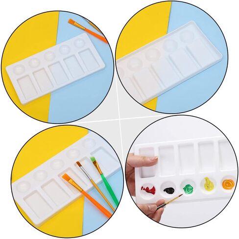 9pcs Paint Palette Lightweight Mixing Trays for Watercolor Acrylics Artist Pigment Trays for Arts Crafts and Student Projects in Saudi Arabia