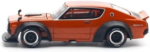 Diecast Model Car Compatible with Skyline GT-R V8 Drift Kenmeri RHD (Right Hand Drive) Orange Metallic 1/64 Diecast Model Car by Pop Race PR640173 in Saudi Arabia