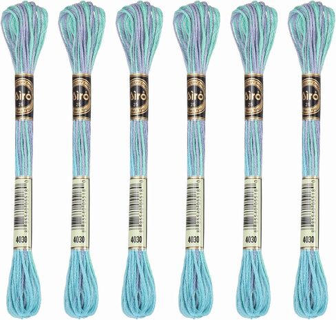 PATIKIL 6 Skeins Embroidery Floss, Polyester Embroidery Threads Bracelets String for Cross-Stitch Hand Embroidery, Green in Saudi Arabia