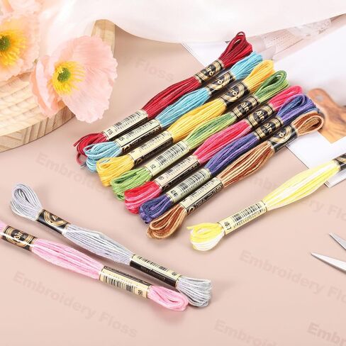 PATIKIL 6 Skeins Embroidery Floss, Polyester Embroidery Threads Bracelets String for Cross-Stitch Hand Embroidery, Green in Saudi Arabia