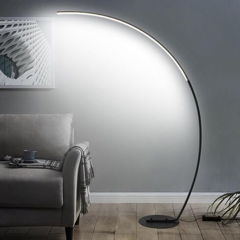 67in Dimmable LED Arc Floor lamp with 3 Color Temperatures, Modern Floor Lamps for Living Room, Standing Tall Lamp with Remote Control Reading Ambient Lighting for Bedroom Office Living Room in Saudi Arabia