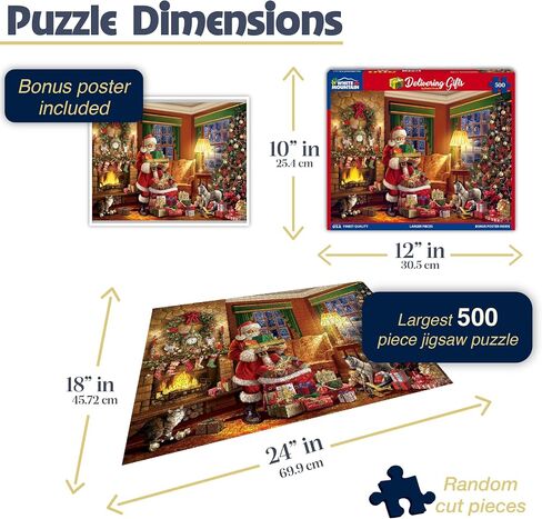 White Mountain Puzzles Delivering Gifts - 500 Piece Jigsaw Puzzle in Saudi Arabia
