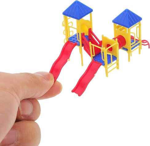 Miniature Playground Model - Mini Childrens Playground Model Miniature Sand Table Decoration 1:75 Scale Mini Outdoor Park Slide Plastic Toy Furnishing Ornament in Saudi Arabia