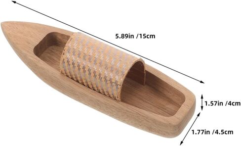 NUOBESTY Mini Boat, 2pcs Unfinished Wood Boat Wooden Canoe Models Toy Decorations Toy Sail for Micro Landscape, Desktop Decor in Saudi Arabia