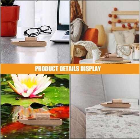 NUOBESTY Mini Boat, 2pcs Unfinished Wood Boat Wooden Canoe Models Toy Decorations Toy Sail for Micro Landscape, Desktop Decor in Saudi Arabia