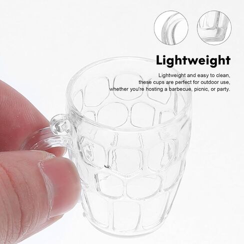 IMIKEYA Dollhouse Beer Cup Model Decorations 50pcs Mini Plastic Beer Mugs for Mini Landscape House Decorations in Saudi Arabia