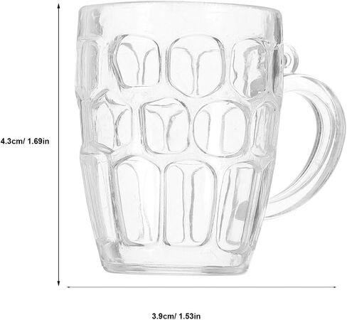 IMIKEYA Dollhouse Beer Cup Model Decorations 50pcs Mini Plastic Beer Mugs for Mini Landscape House Decorations in Saudi Arabia