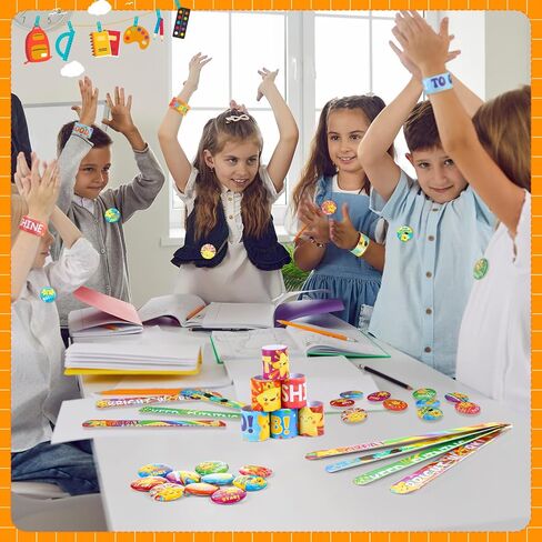 60 Pcs Star Student Rewards 30 Star Slap Bracelets 30 Motivational Button Pins Inspirational Prizes Recognition Awards Classroom Gifts Student Prize for School Classroom Teacher Supplies in Saudi Arabia