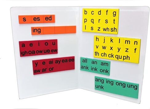 Magnetic Foam Reading Tiles with Folding Magnetic Board –Homeschool and Classroom Portable Magnetic Manipulative Set (Second Grade) in Saudi Arabia