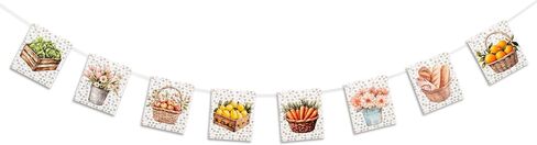 Locally Grown Banner - Farmer's Market Baby Shower Party Green Triangle Pennant Garland,Fruit Vegetables Birthday Banner for Boys or Girls,Gardener Themed Gender Reveal Party Supplies in Saudi Arabia