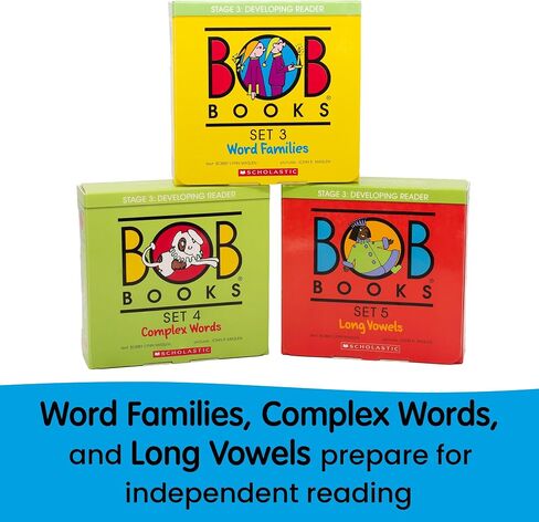 Bob Books Stage 3 Developing Readers Bundle – Advanced Phonics Set with 3 Box Sets, 5 Storybooks, Workbook & Long-Vowel Flashcards | Ages 5-7 in Saudi Arabia