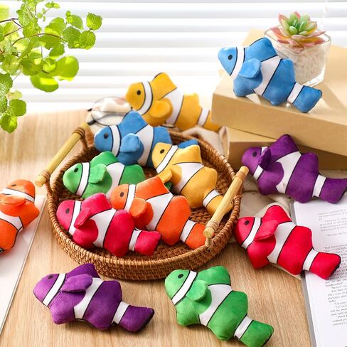 24 Pcs Plush Clown Fish Toys, 6 Inch Loach Fish Stuffed Animal Plushies Sealife Stuffed Toy Gift Bag Fillers for VBS Vacation Bible School Birthday Party Supplies in Saudi Arabia