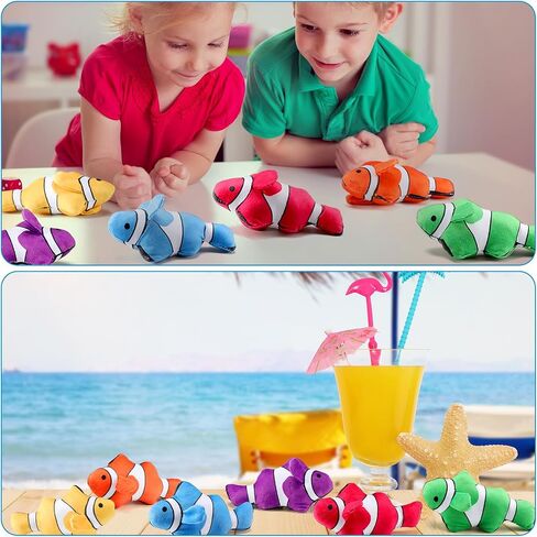 24 Pcs Plush Clown Fish Toys, 6 Inch Loach Fish Stuffed Animal Plushies Sealife Stuffed Toy Gift Bag Fillers for VBS Vacation Bible School Birthday Party Supplies in Saudi Arabia