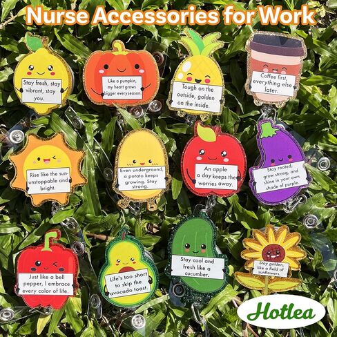 24 PCS SCRUB LIFE BEADGE BEELS BUNK FULLAY COLLUTULAL BADGE MOVENTORS CLIP قابلة للسحب in Kuwait