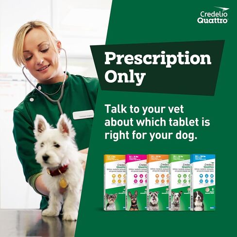 Credelio Quattro Chewable Tablets Dogs 25.1-50 LBS ، 6-in-1 Parasite Protect in Saudi Arabia