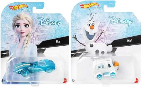 Hot Wheels Disney Frozen Frozen Cars ، Elsa و Olaf ، مجموعة مركبة ممولة ، 3+ سنوات in Kuwait