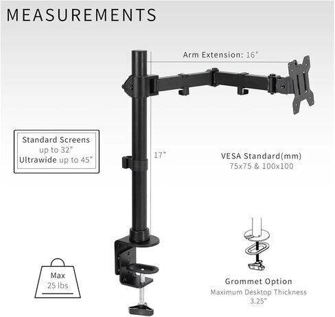 Single Piece Ultra-Wide Monitor Desk Stand, Adjustable Bracket Suitable for 45-inch Screens - in Saudi Arabia