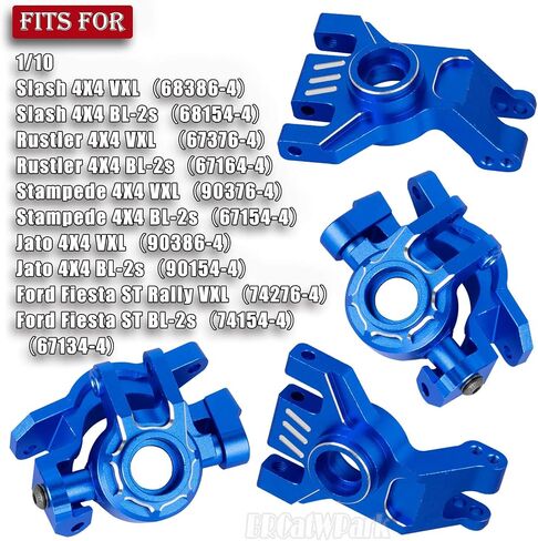 RC Aluminum Caster Block,Steering Blocks,Rear Stub Axle Carriers Upgrades Part for 1/10 Slash Rustler Stampede Jato 4X4 (VXL)(BL-2s) 4WD,F0rd Fiesta ST Rally (VXL)(BL-2s),Colorful in Saudi Arabia