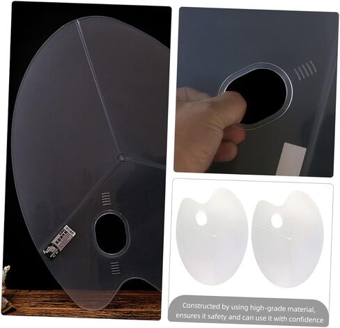 2Pcs White Paint Tray for Watercolor and Acrylic Painting Oval Mixing Palette for Students and Artists Creative Art Supplies in Saudi Arabia