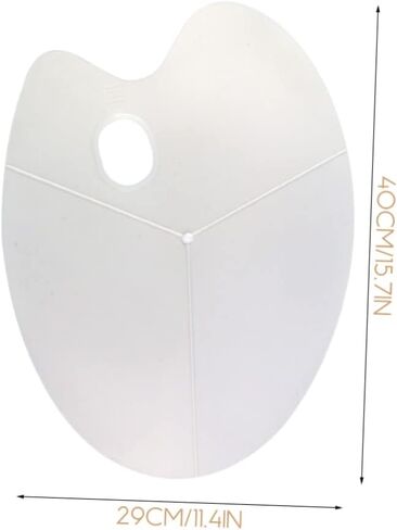 2Pcs White Paint Tray for Watercolor and Acrylic Painting Oval Mixing Palette for Students and Artists Creative Art Supplies in Saudi Arabia