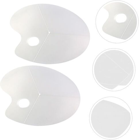 2Pcs White Paint Tray for Watercolor and Acrylic Painting Oval Mixing Palette for Students and Artists Creative Art Supplies in Saudi Arabia