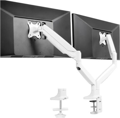 White Dual Wide Wide 40 in Computer Monitor Mount in Saudi Arabia