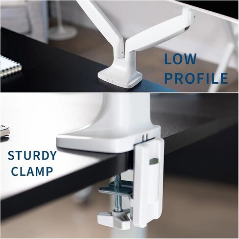White Dual Wide Wide 40 in Computer Monitor Mount in Saudi Arabia
