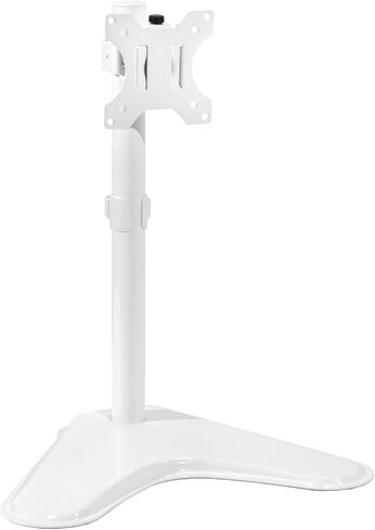 White Single LCD Screen Adjustable Desk Stand, Fits 1 Screen - in Saudi Arabia
