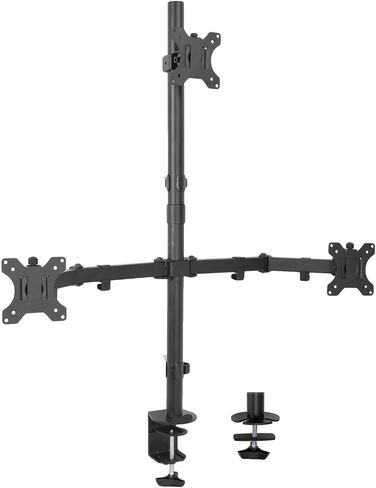 Triple Monitor Desktop Stand ، ثقيلة الخدمة ، 3 شاشات كمبيوتر ، تصل إلى 30 بوصة in Saudi Arabia