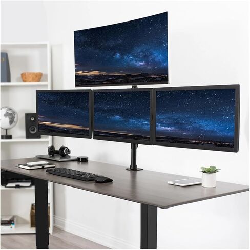 Quad Heavy Duty Monitor Stand Desktop Mount 3+1, can Hold 24-inch Computer Screen - in Saudi Arabia