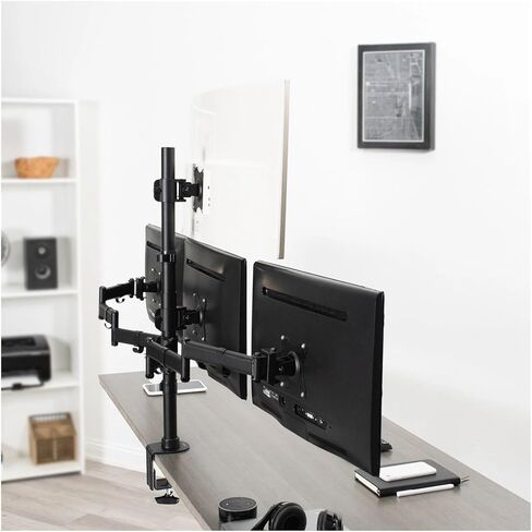 Quad Heavy Duty Monitor Stand Desktop Mount 3+1, can Hold 24-inch Computer Screen - in Saudi Arabia