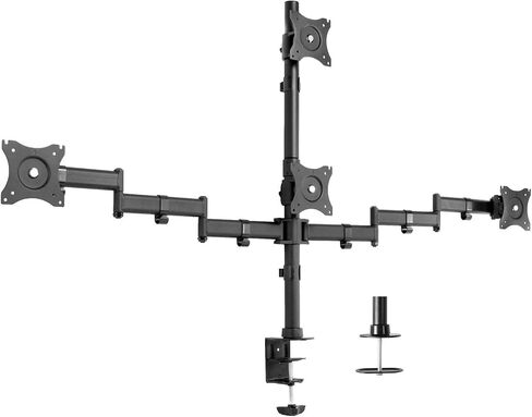 Quad Heavy Duty Monitor Stand Desktop Mount 3+1, can Hold 24-inch Computer Screen - in Saudi Arabia