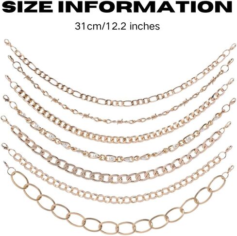 14 Pcs Trucker Hat Chains, Bulk Trucket Hat Charms Chains for Women Men, Bill Decoration DIY Metal/Acrylic/Pearl Chains Charms for Mesh Baseball Cap Trucker Hat in Saudi Arabia