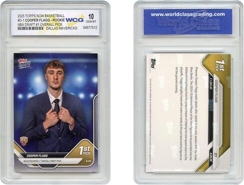 2025 Topps Cooper Flagg #1 Draft Pick Official Rookie RC Card #D1 Dallas Mavericks - Certified GEM-Mint 10 in Saudi Arabia
