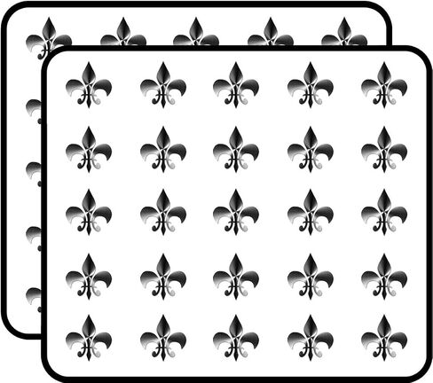 Stainless Steel Look: Fleur De Lis Shaped (Non-Reflective Vinyl New Orleans) Sticker for Scrapbooking, Calendars, Arts, Kids DIY Crafts, Album, Bullet Journals in Saudi Arabia