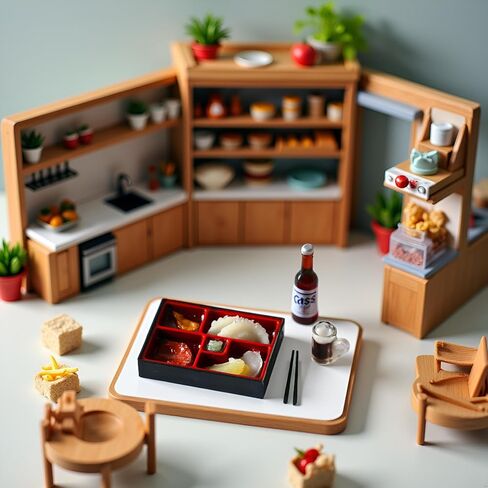1 Set Dollhouse Fast Food Delicate DIY Tiny 1:12 Dollhouse Miniature Food Set Dollhouse Accessories in Saudi Arabia