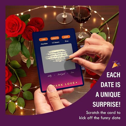 50 Fun & Adventurous Date Ideas Scratch Off Cards -Perfect Couple Gifts for Anniversary, Valentines Day, Wedding- Young Couples & Newlyweds Edition for Her, Him, Girlfriend, Boyfriend. in Kuwait