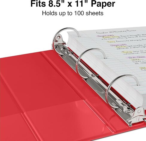 Staples Light-Use 1/2-inch 3-Ring Non-View Binders, Red, 3/Pack (ST26852-CCVS) in Saudi Arabia